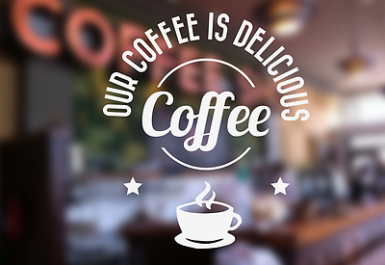 Cắt decal chữ nổi trang trí showroom, quán café, cửa hàng bán lẻ