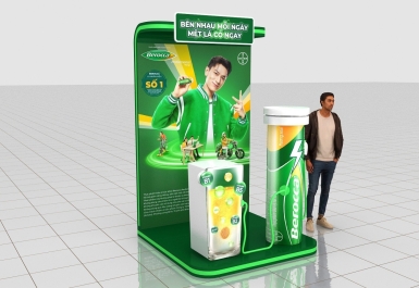 Thi công booth quảng cáo – Bí quyết nổi bật tại hội chợ 